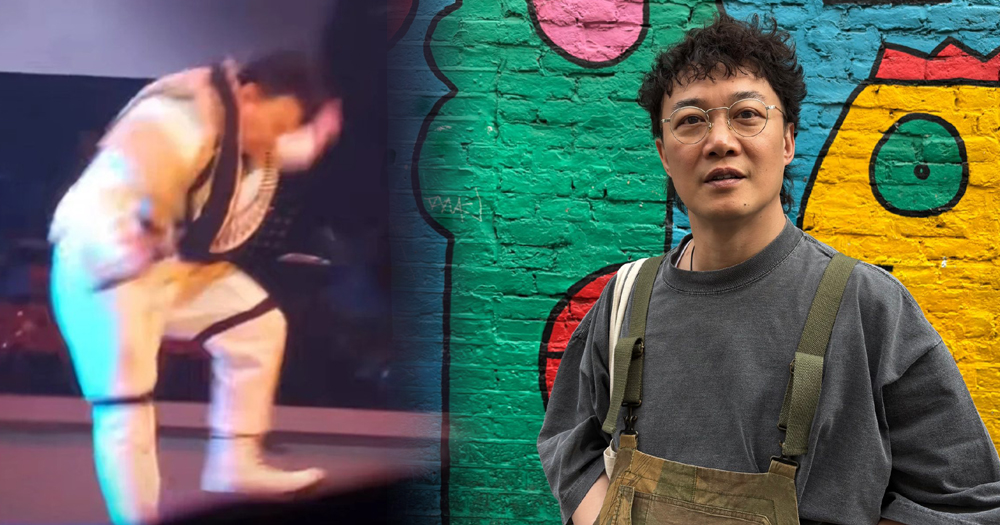 【视频】舞台台阶上摔下 陈奕迅踩空跌倒