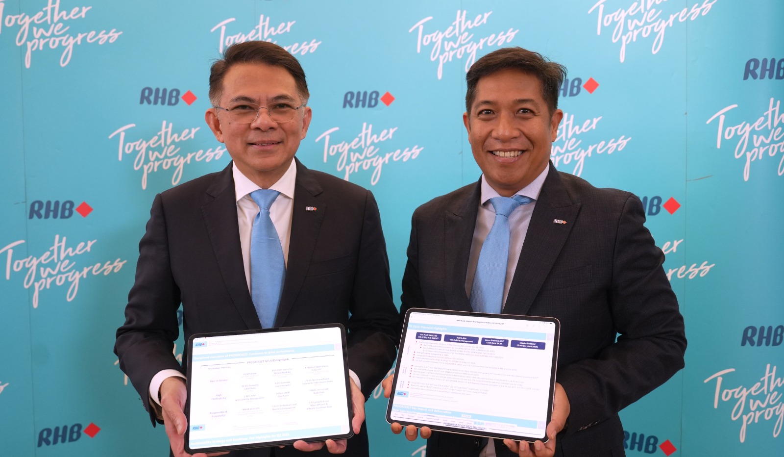 莫哈末拉昔（左）与莫哈末拉斯丹，对兴业银行的展望保持乐观。