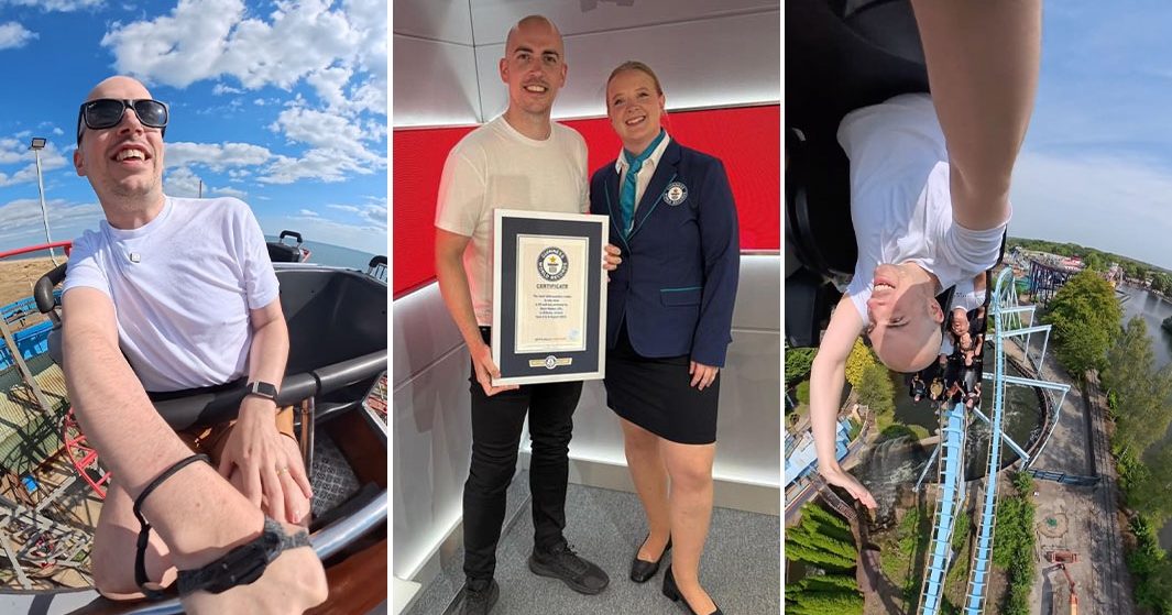 英国男子7天搭55座过山车 创健力士世界纪录