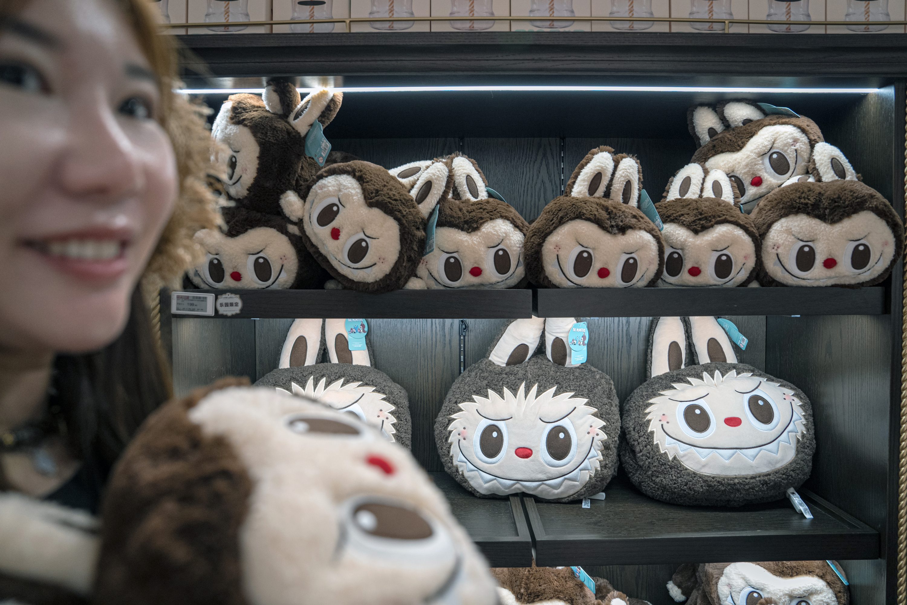 北京泡泡玛特乐园内店铺出售的Labubu商品