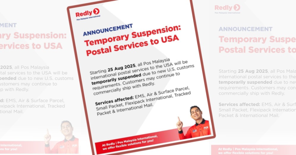 注意！大马邮政明日起 停止寄送美国包裹服务