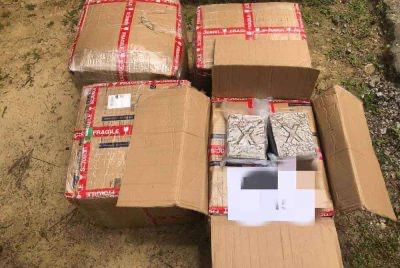 4名毒贩在大马军队突击行动中仓皇逃窜，弃下重达207公斤、总值约64万1700令吉的压缩大麻