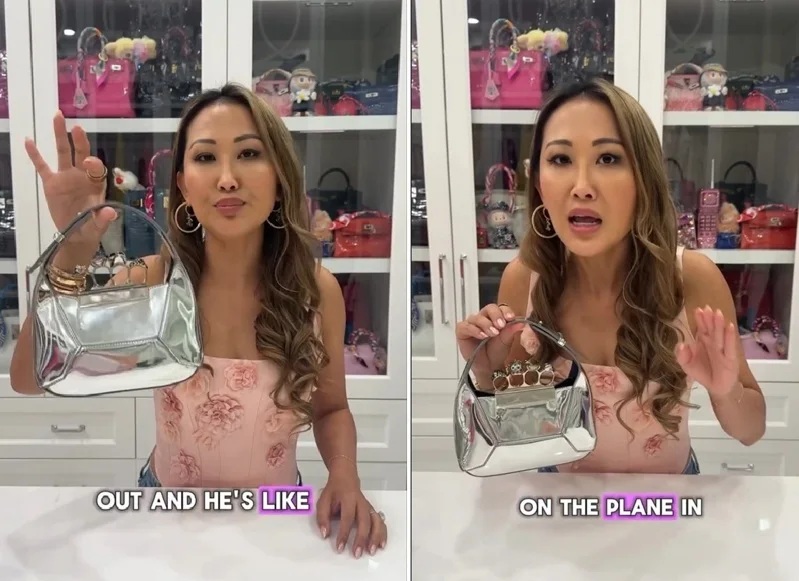 蒂芬妮展示未能上机的名牌包包