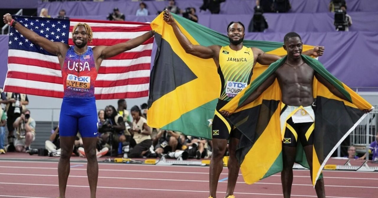 东京田径世锦赛百米短跑 牙买加包揽冠亚军