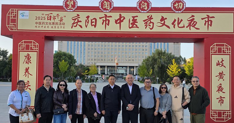 医总访庆阳中医药文化夜市 深化马中交流