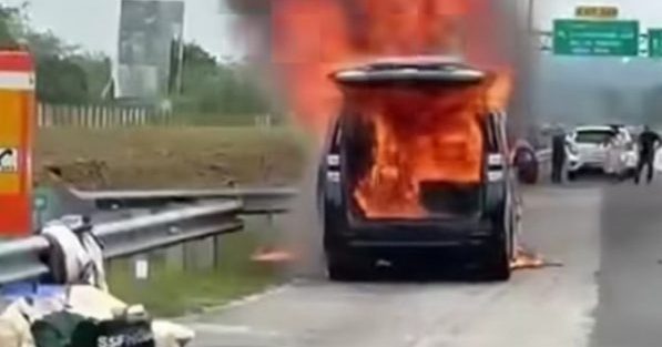 休旅车突起火 国会议员与妻及时逃生无恙