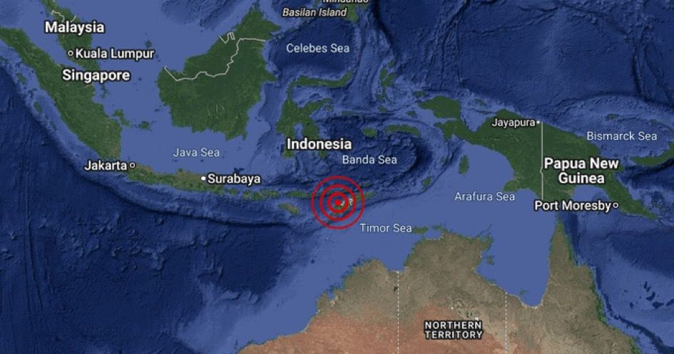 东帝汶6.1级地震 大马未受海啸威胁