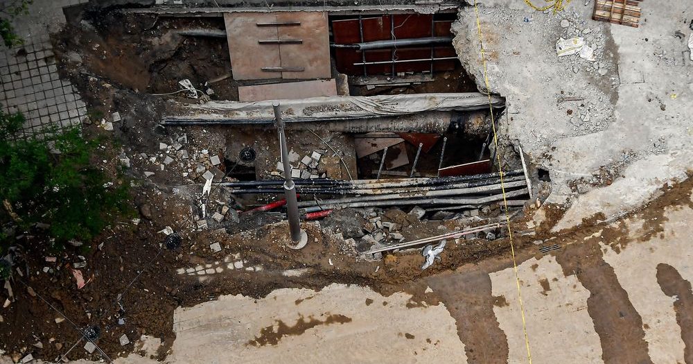 【女游客坠洞】 调查证实下水管腐蚀地基不稳