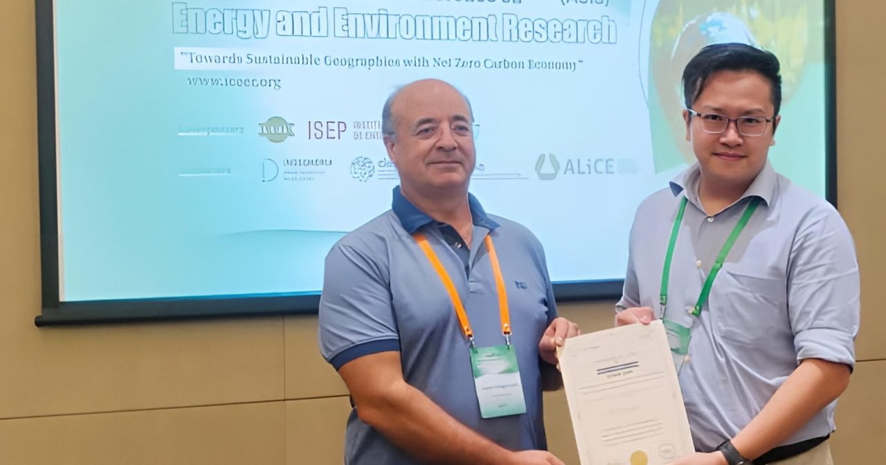 能源与环境研究国际会议 优大学者获最佳发表奖