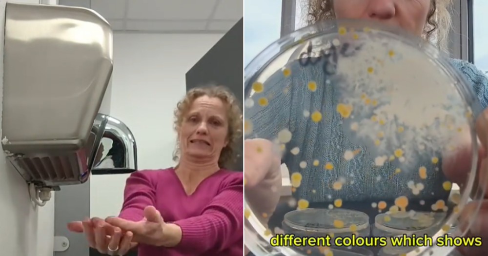 烘手机恐怖真相 实验揭“吹出满满细菌”