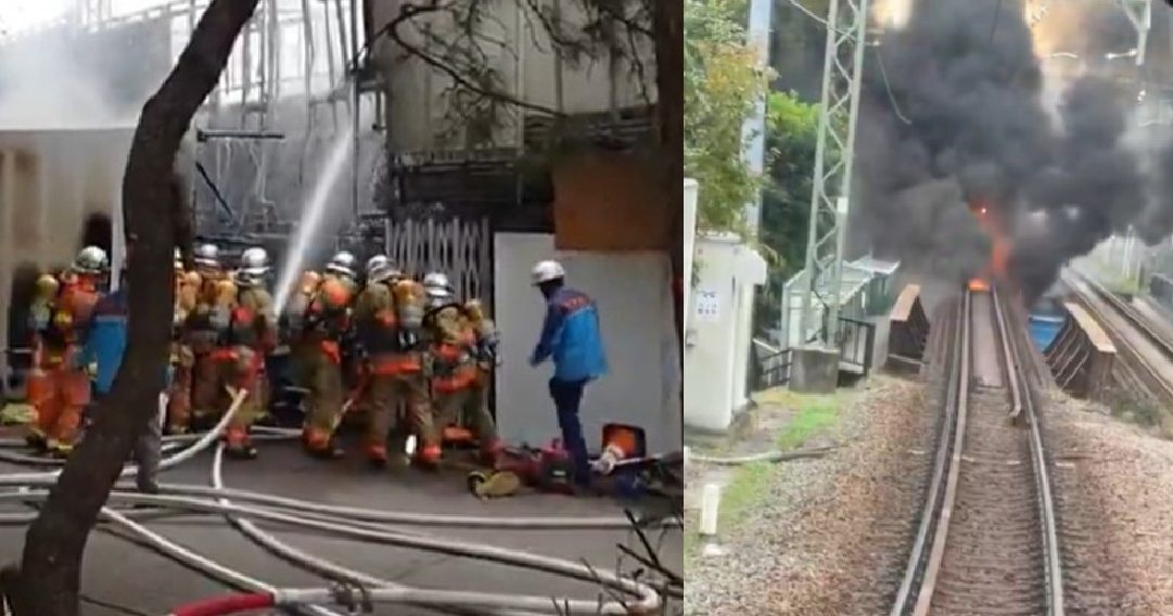 【视频】东京电车铁轨爆燃 高峰时段交通大乱